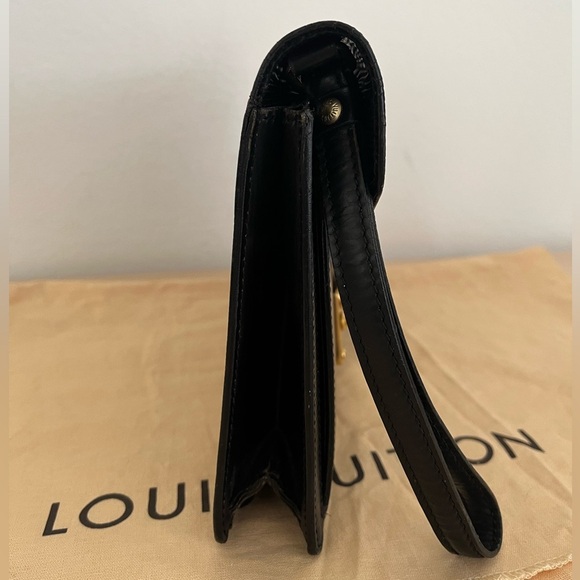 Louis Vuitton Black Epi Sellier Clutch Wristlet Pouchette with Key COA Circa1992 - Picture 6 of 17